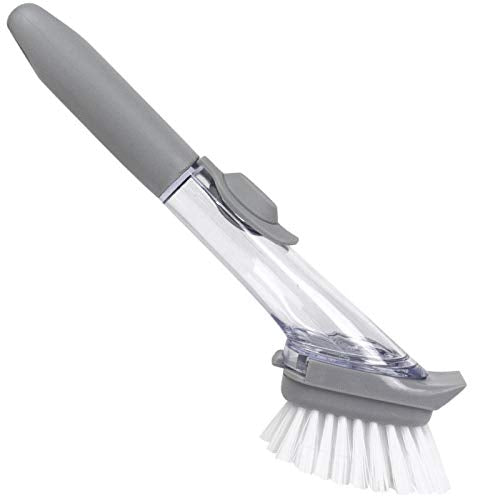 Pot Brush Magic Kitchen Automatic Liquid Washing Brush, Multifunctional Dish Brush, Household Long Handle Oil Brush, Hydraulic Pot Brush
