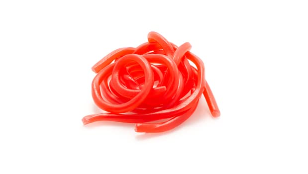 Yupik Strawberry Licorice Laces, 2.2 lb (35.2 oz), Red Candy, Sweet Flavor, Chewy, Spaghetti-Like Candy, Licorice Texture, Fun Treat, Delicious Snack