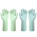 ZUIMER Dishwashing Rubber Gloves Reusable Kitchen Gloves 2Pairs Cleaning Gloves for Washing Dishes Long-lasting&Non-Slip (Light Blue&Light Green, M)