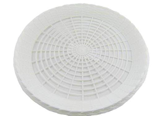 White Maryland 9" Plastic Paper Plate Holders in Count of 8