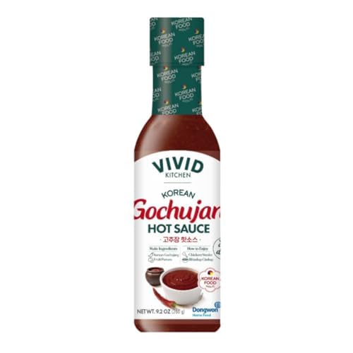 VIVID KITCHEN Gochujang Sauce - Korean Fermented Chili Paste Fusion - 8.6 oz Bottle - Authentic, Bold & Spicy Flavor - No MSG or Preservatives - Ideal