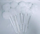 HLXFF3 Mop It Bowl Brush 10 Pack Plastic Round Bowl Brushes with Plastic Bristles