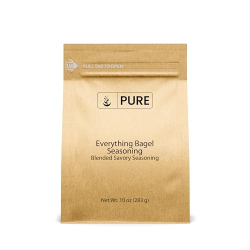 Pure Original Ingredients Everything Bagel Seasoning (10 oz) Add Flavor & Texture, Mix Of Sesame Seeds, Garlic, Onion & Salt