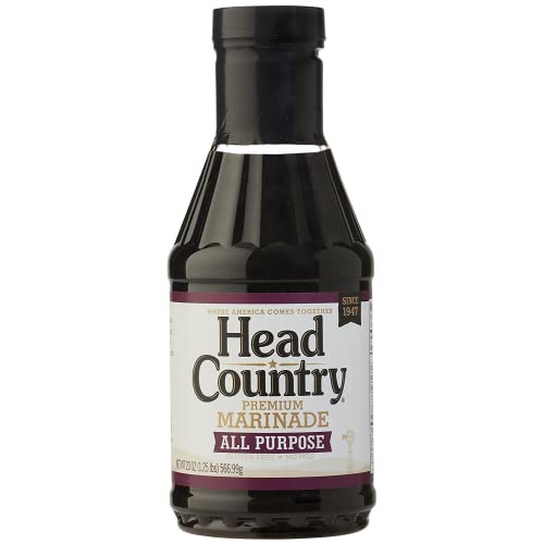 Head Country Premium BBQ Marinade | All-Purpose Marinade Sauce Great For Grilling Beef, Poultry, Wild Game & Vegetables | 20 Ounce
