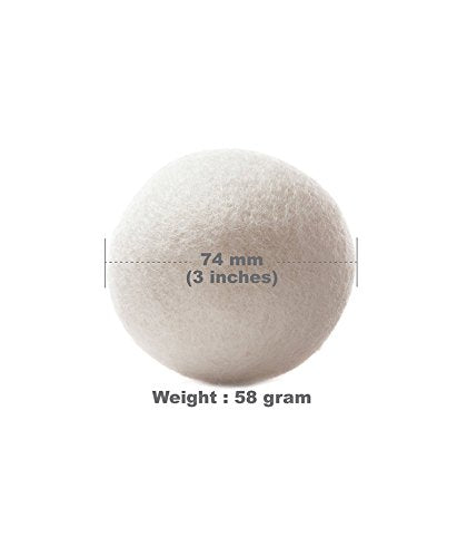 EcoJeannie Wool Dryer Ball 1 Piece - Premium XL Organic Eco-Friendly Natural Unscented Non-Toxic Felt Laundry Ball