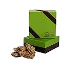 Toffee to Go Dark Chocolate Pecan Toffee 1 lb Signature Green Gift Box | Hand Crafted | Gluten Free | No Added Preservatives | Delicate Crunch
