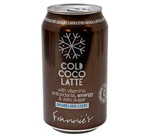 Frannie's Sparkling Beverage- Zero Calories & Sugar, Aspertame Free: 8-Pack 12 fl. oz. Cans (Cold Coco Latte)
