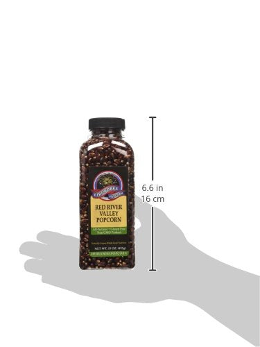 Fireworks Organic Popcorn Kernels - Red River Valley Gourmet Heirloom - 6 Bottles (15 oz Each) - For Popcorn Makers, Stovetop, or Air Popper