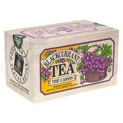 Black Currant Tea, 25 bags in a decorative wooden box