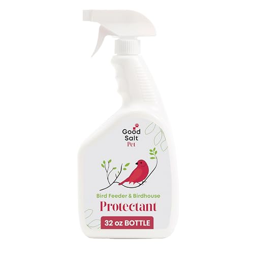 Good Salt Pet Bird Feeder & Bird House Protectant Spray, Natural Bird-Friendly Formula to Reduce Buildup & Extend Time Between Cleanings, 32 Ounce