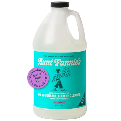 Aunt Fannie's Ultra Concentrated Floor Cleaner Vinegar Wash, Multi-Surface Solution For Mopping, Value Size, Lavender Scent, 64 oz