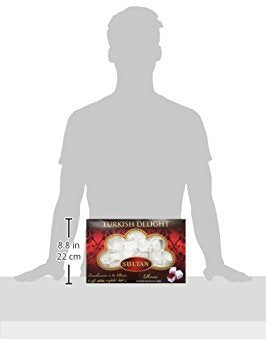 Sultan Turkish Delight - Rose, No Preservatives, No Additives, Low Fat Dessert, Giftable Candy Sweets, 16oz