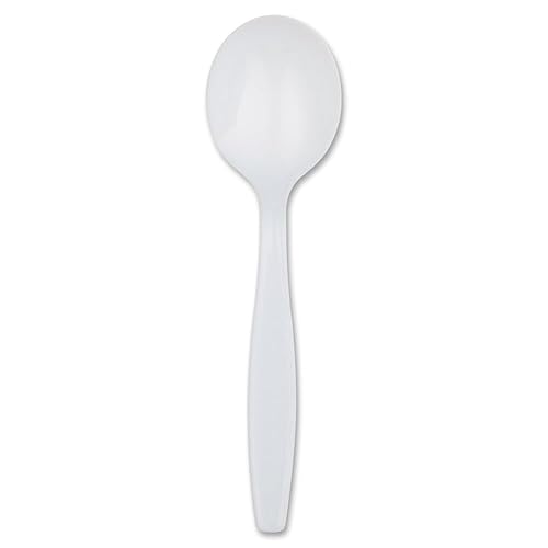 Georgia-Pacific Dixie 5.75" Heavy-Weight Polystyrene Plastic Soup Spoon by GP PRO (Georgia-Pacific), White, SH207, 1,000 Count (100 Spoons Per Box, 10