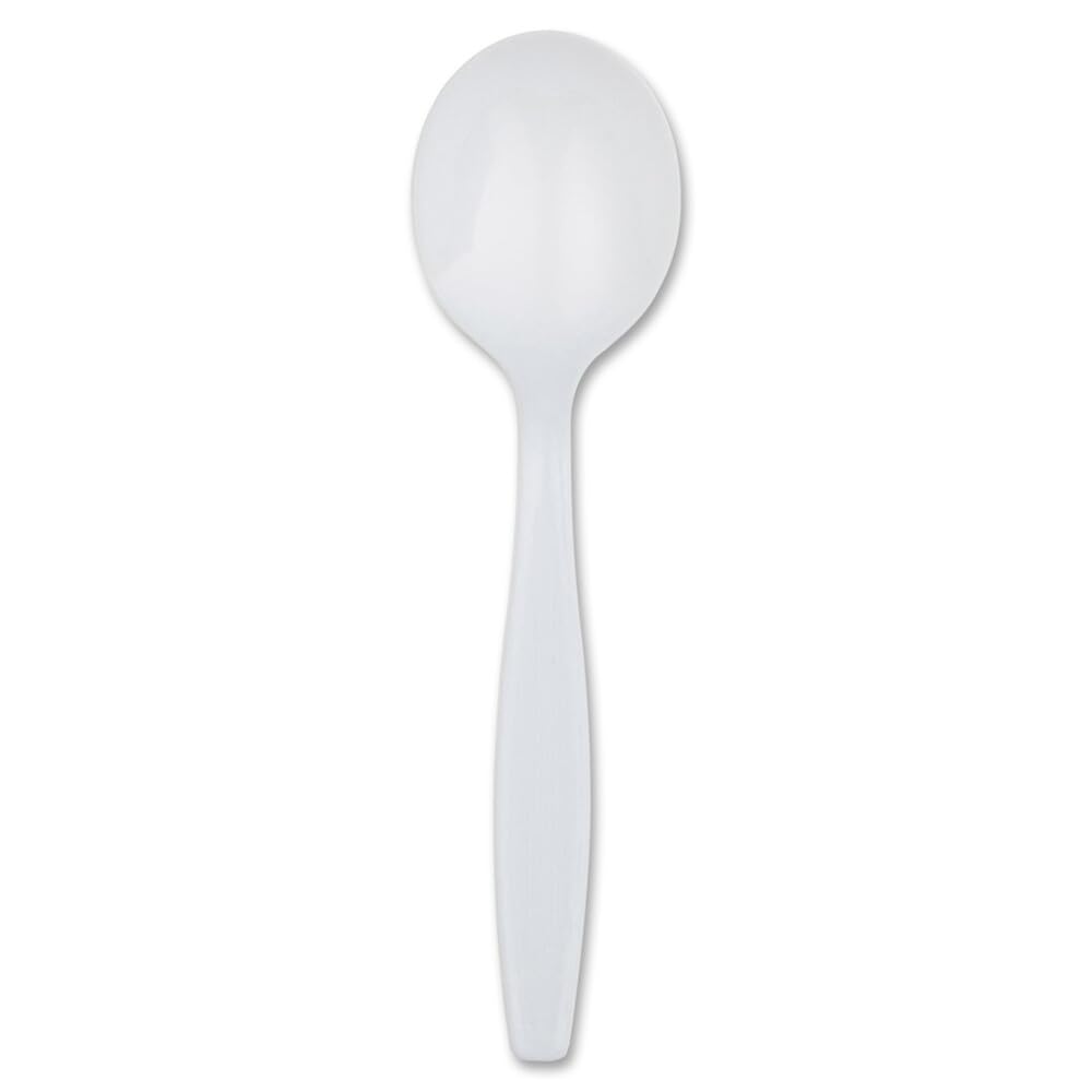 Georgia-Pacific Dixie 5.75" Heavy-Weight Polystyrene Plastic Soup Spoon by GP PRO (Georgia-Pacific), White, SH207, 1,000 Count (100 Spoons Per Box, 10