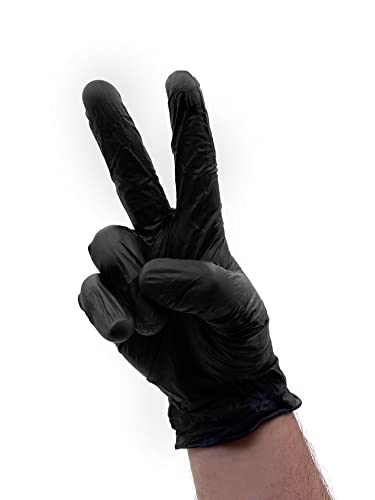 Colortrak Large 100ct Black Vinyl Gloves