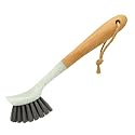 Beille 1pc Dish Brush with 9 Inch Bamboo Handle Household Essentials Cleaning Supplies