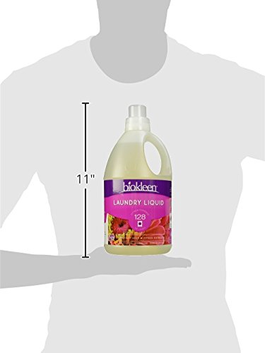 Biokleen Natural Laundry Detergent - 128 HE Loads - Liquid, Concentrated, Eco-Friendly, Non-Toxic, Plant-Based, No Artificial Fragrance or