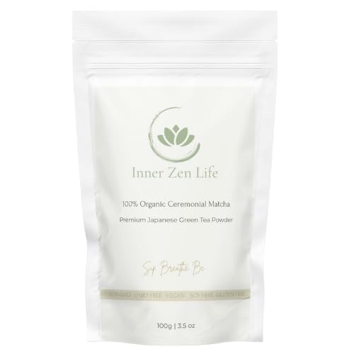 Inner Zen Life Ceremonial Grade Matcha Green Tea Powder | Premium Japanese First Harvest | Smooth & Balanced Flavor | Natural Energy & Focus | 100 g