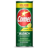 Comet Cleaner Lemon Fresh with Bleach Powder 21 oz, 4-Pack - Scratch-Free Multi-Surface Cleaner for Bathroom, Sink, Kitchen, Tile, Grout + Yahmi