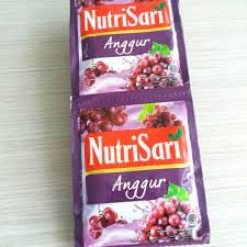 NutriSari Anggur Grape Instant Drink Powder 10-ct, 110 gram (Pack of 2)