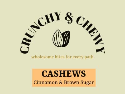 Crunchy & Chewy Handcrafted Candied Cashews Cinnamon & Brown Sugar (8 oz x 3 pack)