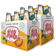 Ale 8 One Orange Cream, Glass Bottles, 12 Ounces, Pack of 6, 100% Kentucky Soft Drink