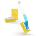Arrow Dish Sponge w/ Soap Dispenser Handle & 2 Refill Sponges - Fillable Dish Wand for Quick, Convenient Cleaning - Easy to Refill - Built-In Scrubber