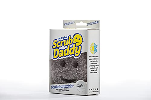 Scrub Daddy Style Dish Sponge, Smiley Face Sponges for Cleaning & Washing Up - Kitchen Non Scratch Scourers with FlexTexture Firm & Soft Scrubbing
