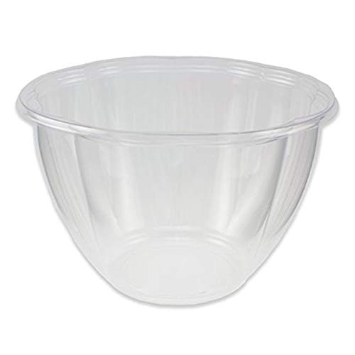 48 oz Clear Plastic Salad Bowl Base+Lid Combo 150 Count