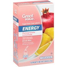 Great Value Energy Drink Mix Variety Bundle, 0.88-1.13 oz box with 10 Drink Packets (Pack of 4) includes 1-Box Blueberry Acai + 1-Box Wild Strawberry