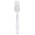 Karat U2020C 7" PS Extra-Heavy Weight Disposable Fork, Clear (Pack of 1000)