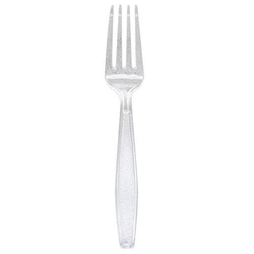 Karat U2020C 7" PS Extra-Heavy Weight Disposable Fork, Clear (Pack of 1000)