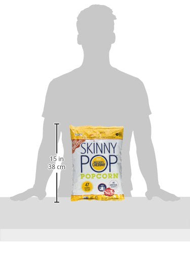 Skinnypop Aged White Cheddar Popcorn, 4.4 Ounce - 12 per case.