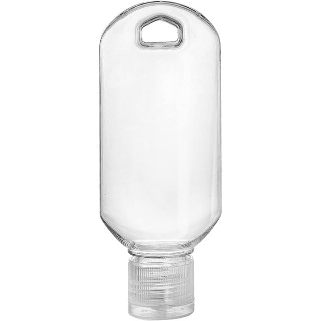 3Pcs Transparent Portable Mini Ketchup Containers - Refillable Travel Size Hot Sauce Keychain, 2oz/50ml Bottles