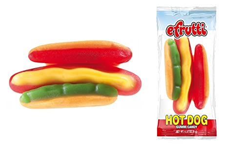 eFrutti Gummi Candy Variety, Mini Burgers, Sour Mini Burgers, and Mini Hot Dogs, .32 Ounce (Pack of 180) - with MYD Bag Clip