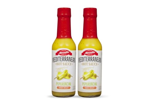 Mezzetta Peperoncini Sauce - Mediterranean Hot Sauce for Chicken, Grilled Veggies, Pizza, Pastas - Medium Heat - Non-GMO & Gluten Free - 5 Oz - Pack