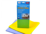 Flinka Kitchen Wipes 2 Count Pack - Large (16 in. x 15 in.) Reusable Cleaning Cloth - Washable Paper Towels - Eco Friendly Viscose Cloths - Assorted