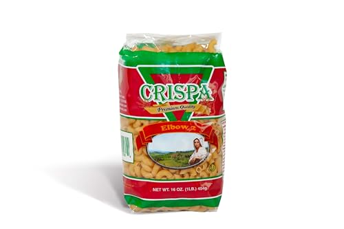 CRISPA Elbow Macaroni Pasta | Classic Elbows, Premium Durum Wheat Pasta | Authentic Italian Style Macaroni | 16 oz (1 lb) Family Size Pack
