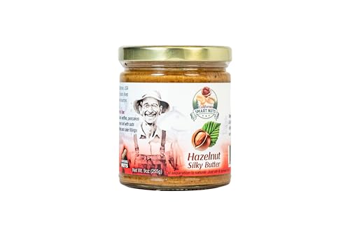 Smart Nuts Hazelnut Nut Butter - Roasted Hazelnuts with Honey & Tahini, Creamy Artisan Spread, 9 oz