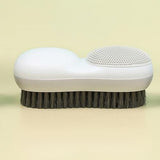 Two-Sided Laundry Stain Remover Brush, Soft Bristle for Scrubbing Out Tough Stains on Wool Cashmere Delicate Fabrics Knits Cotton Leather, Easy