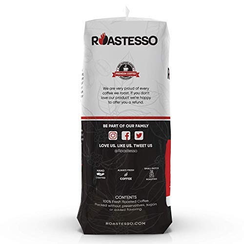 Roastesso Gourmet Cubanito, Cuban-Style Fresh Roasted Coffee Whole Beans, Medium to Dark Roast Premium Espresso Blend, 100% Arabica, Small Batches, 12