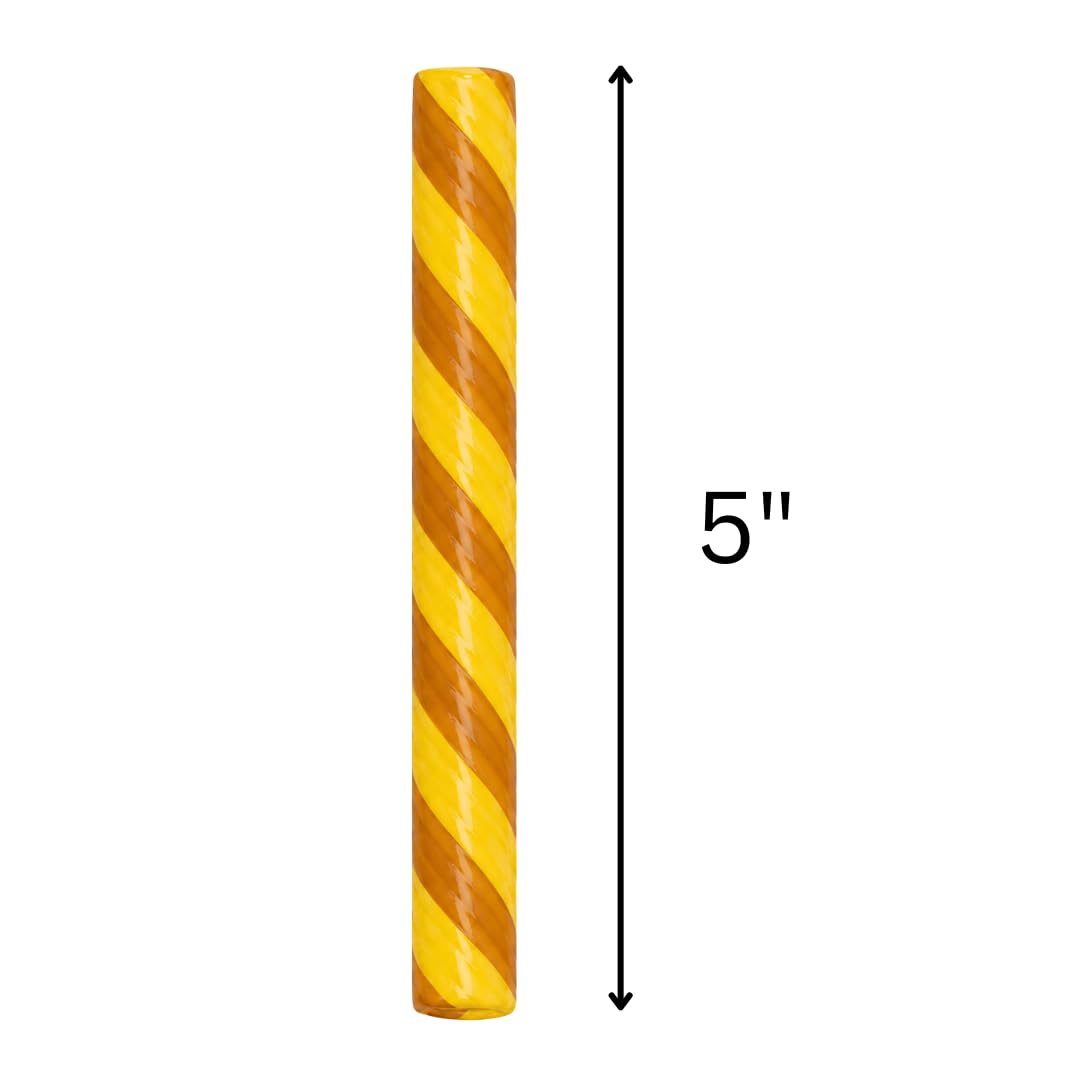 Old Fashioned Candy Sticks - Pack of 10 - Butterscotch - Individually Wrapped 5 in. Sticks - One 10 Count Box