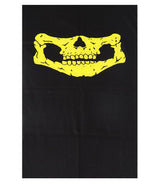 Seamless multi-functional magic headscarf, riding mask to keep warm around Bo, skull varied face towel. (yellow)