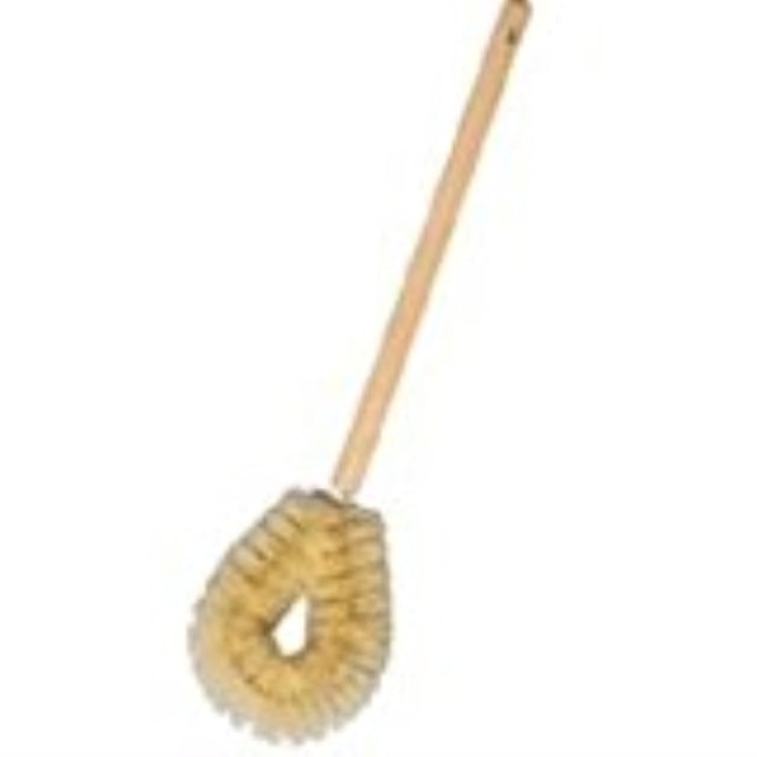 BIRDWELL CLEANING 733-48 Toilet Bowl Brush with Handle, 12-1/4 in Handle, Tampico Bristles & Wooden Handle