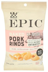 EPIC Pink Himalayan and Sea Salt Baked Pork Rinds, Keto Friendly, Protein Snacks, 2.5 oz