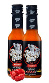 Jersey Girl Hot Sauce Co Scorchin' No Salt/Sodium Free Hot Sauce 5 Oz - Carolina Reaper & Dragon's Breath Pepper Sauce (Pack of 2) - All Natural