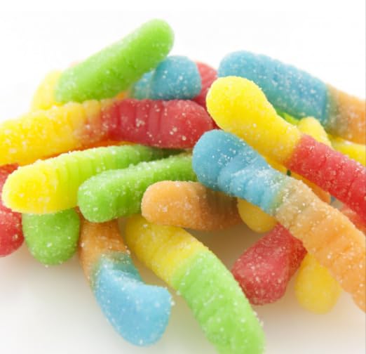 Mini Sour Worms Gummy Candy, Bulk, 2 Pounds