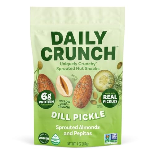 Daily Crunch, Almonds Pepitas Sprouted Dill Pickle, 4 Ounce