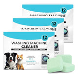 Washer Machine Cleaner Tablets-36Pack-18 Month Supply,Formulated for Pet Owners Washing Machine Cleaner,Compatible with HE,Easily pet hair remover