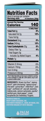 Marys Gone Crackers Organic Sea Salt Real Thin Crackers,